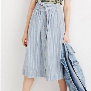 Madewell button front midi skirt